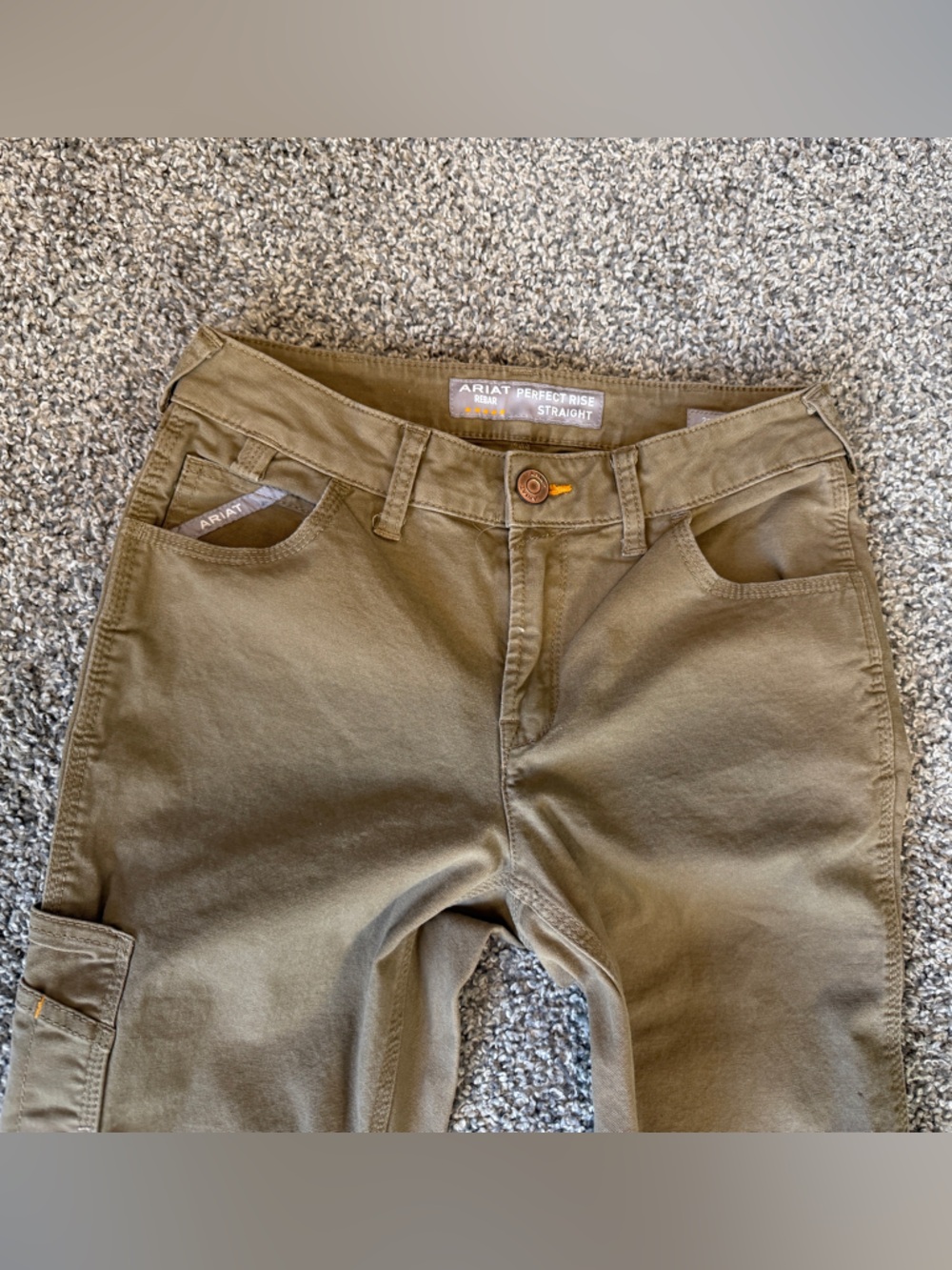 Ariat Brown Cargo Work Pants with Utility Pocket - Picture 2 of 16